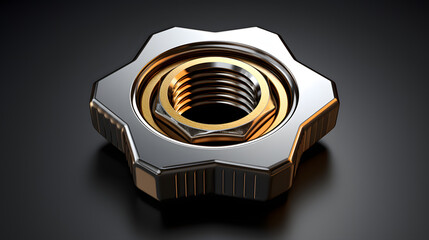 Poster - Nut mechanic icon 3d