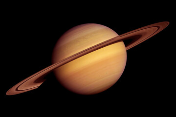Wall Mural - planet saturn on a dark background. elements of this image furnished by nasa
