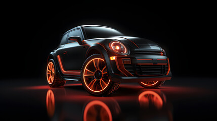 Poster - Car Machine Icon 3d