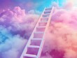 A ladder to heaven made of clouds.