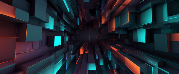 Wall Mural - Modern digital abstract 3D background