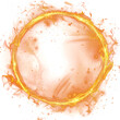 © Feecat - Circle of gold dust with lot of small particles and flickering sparks  of effect isolate on transparent png.
