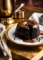 Wall Mural -  Chocolate Lava Cake it that has chocolate ganache (1).jpg