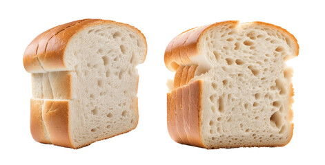 Wall Mural - slices of bread isolated on transparent background