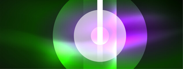 Aufkleber - A colorful purple and electric blue circle emitting a magenta light, showcasing symmetry and artistry in its pattern and visual effect lighting