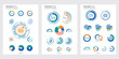 Design business elements charts in color. Vector illustration.