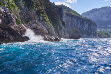 Wall Mural - The coastline of the island of Capri, Campanian Archipelago, Italy
