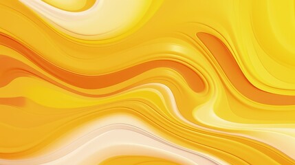 Wall Mural - fluid shapes orange and yellow color motion abstract design