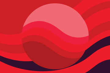 Poster - Abstract Red waves geometric circle background. Modern background design. gradient color. Fluid shapes composition. Fit for presentation design