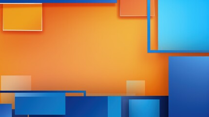 Wall Mural - abstract color block design in blue and yellow
