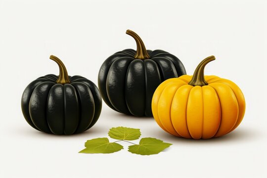 Halloween Pumpkins Black and yellow Pumpkins Clipart 