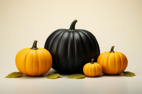 Halloween Pumpkins Black and yellow Pumpkins Clipart 