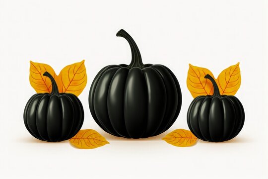 Halloween Pumpkins Black and yellow Pumpkins Clipart 