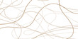 Horizontal template with chaotic brown lines. Scribble line art image. Simple vector illustration.