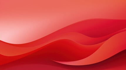 Wall Mural - smooth red wavy background