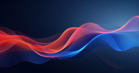 Wall Mural - vibrant color wave flow background