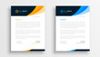 set of official letterhead template for company identity