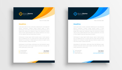 Poster - set of official letterhead template for company identity