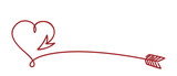Fototapeta  - The symbol of red heart wih arrow. 
