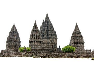 Candi Prambanan (Prambanan Temple), Central Java, Indonesia, transparent background