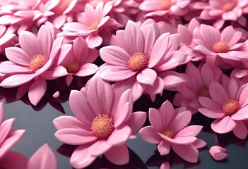 Poster - pink and white chrysanthemum