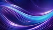 Opulent Radiance: Curve Glowing Lines on Dark Blue and Purple