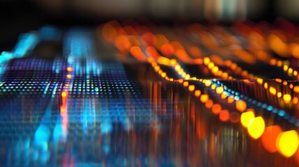 Leinwandbilder - A close-up of a stock market chart displaying fluctuations, symbolizing the dynamics of investment.