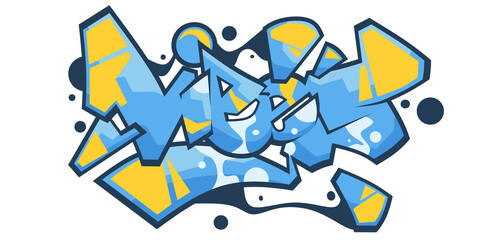 Wall Mural - Vibes word graffiti text font sticker