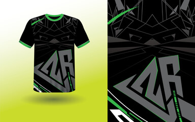 Mockup Abstract Grunge Sport Jersey Design For Cricket, Football Soccer, Racing, Sports, Running Soccer Jersey. Uniform Front View
