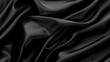 3D render of black fabric as a background, smooth cloth, Dark fabric texture, Luxury black soft silk flatlay background texture, Holiday glamour Ai generated 