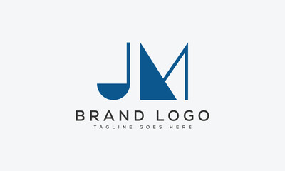 Wall Mural - letter JM logo design vector template design for brand