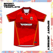 Red Abstrac Jersey Sublimation Design Full Editable