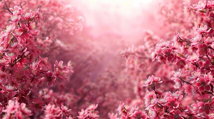 Sticker - A beautiful pink tree with pink flowers