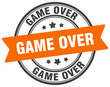 game over stamp. game over label on transparent background. round sign