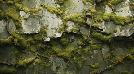 moss growing on a rock