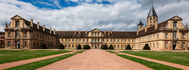 Wall Mural - A panorama of Cluny abbey from the gardens