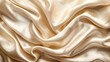 Silk cloth satin color baked milk in artistic layout Ai generated 