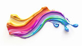 Fototapeta Las - Colorful paint splashing on white background.