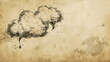 Single black cloud of smoke isolated over white background, realistic smoke 3D illustration , Smoky shape rendering