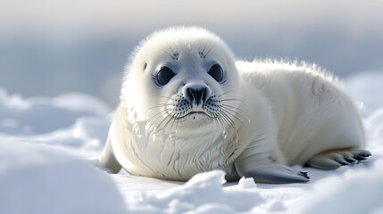 Wall Mural - Cute baby seal 