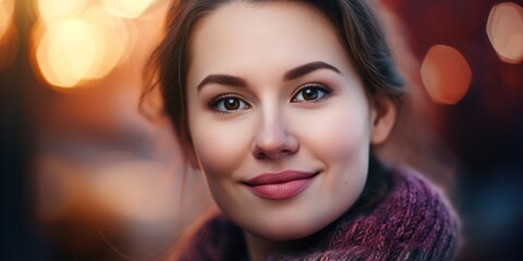 Wall Mural - a woman smiling at the camera