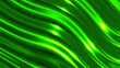 Liquid chrome waves background, shiny and lustrous green metal pattern texture, silky 3D illustration.