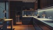 Contemporary Style Kitchen Interior with No People

