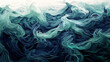Expressionist art capturing the essence of the ocean in swirling navy and seafoam green hues.
