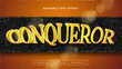 Yellow orange and black conqueror 3d editable text effect - font style