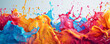 Playful splashes of color animate abstract backgrounds.