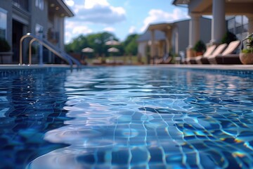 Wall Mural - blue summer swimming pool professional photography