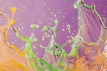 Canvas Print - Vivid splash of colors in dynamic motion