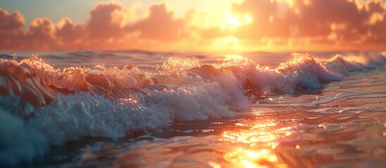 Wall Mural - The gentle lapping of waves provides a soothing soundtrack to conversations filled with laughter and tenderness. 