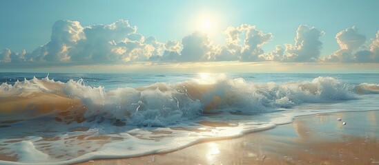 Wall Mural - The gentle lapping of waves provides a soothing soundtrack to conversations filled with laughter and tenderness. -